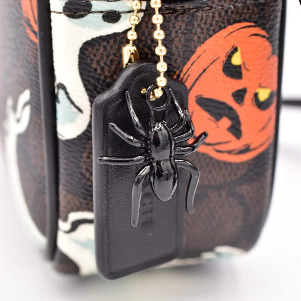 Coach Halloween Mini Jamie Camera Bag with Pumpkin Ghost Print CCF75 NWT NEW - Picture 12 of 15